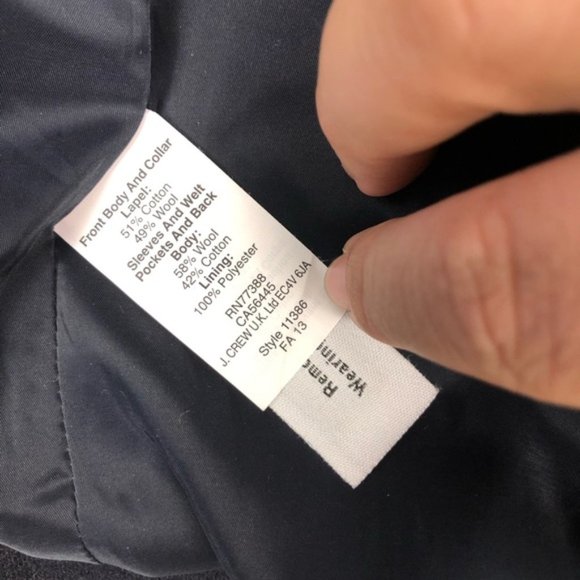 J. Crew Cotton Wool Grey Blue Blazer Jacket - Picture 6 of 11